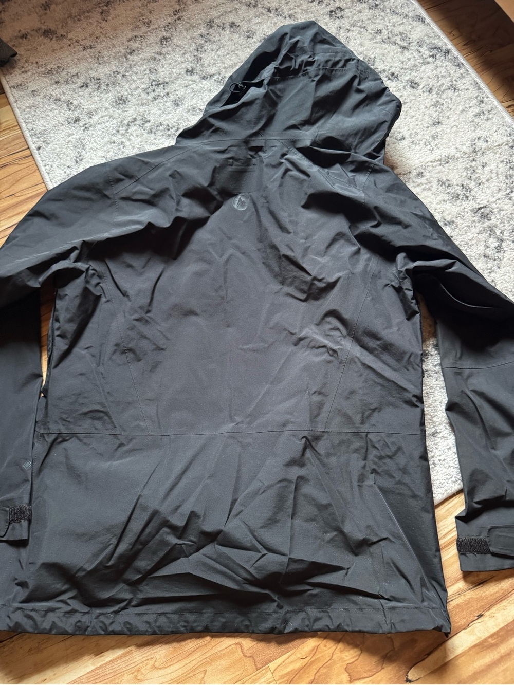 Women’s Marmot Black Waterproof Hooded Rain Jacket - Picture 3 of 3